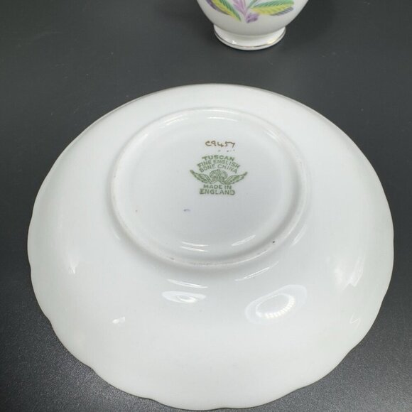 Tuscan Fine English Bone China Porcelain Small Teacup And Saucer Set England VTG - Picture 6 of 12